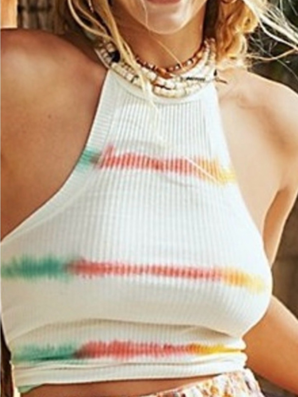 Easy Breezy Tank in Red Sundial Combo FREE PEOPLE